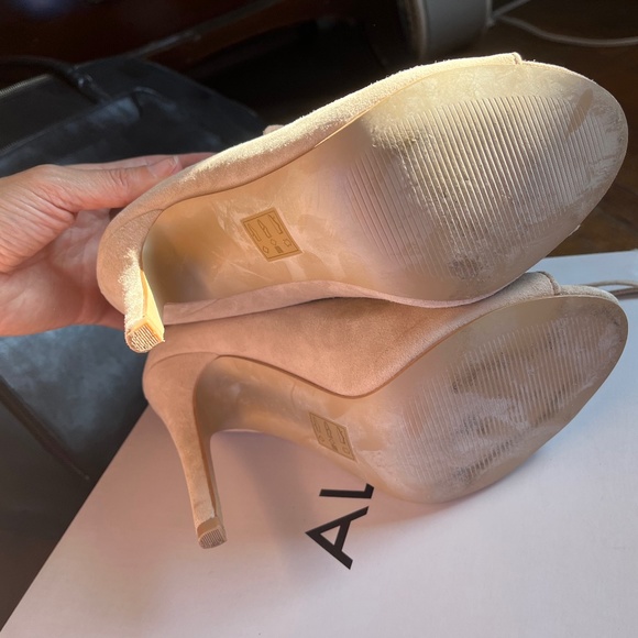 Tan Suede Lace Up Booties - size 7 - Picture 4 of 5